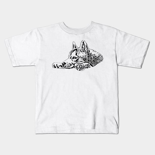 Husky Kids T-Shirt by Nimmersatt